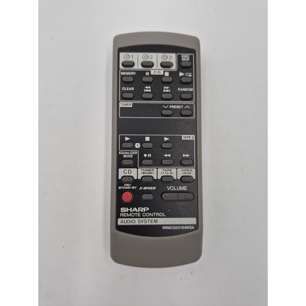 Original SHARP RRMCG0264AWSA Audio System Remote (CDBA300, CDXP500, CDXP5500)